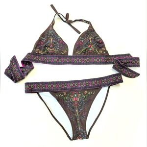 Y2K, Vintage, Victorias Secret Swimsuit, 2 Piece Set, Boho, Size Large